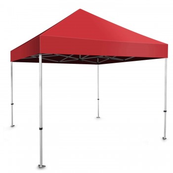 Stalowy namiot reklamowy z czerwonym dachem